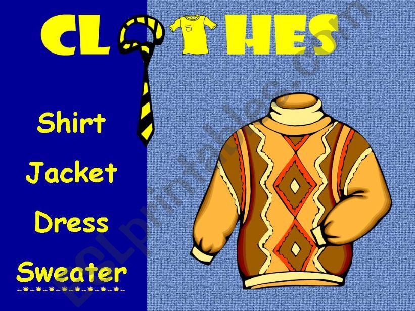 CLOTHES 1/2 powerpoint
