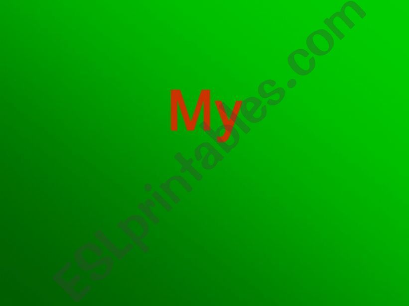 Possessive Flaschards Powerpoint