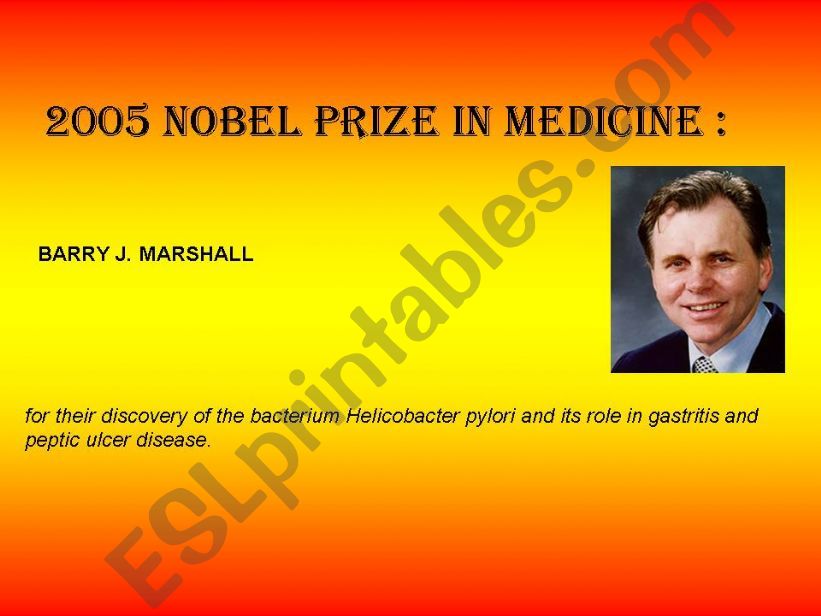 THE NOBEL PRIZE OF MEDICINE 2005