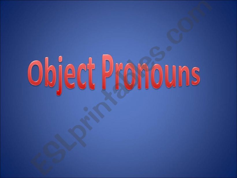 object pronouns powerpoint