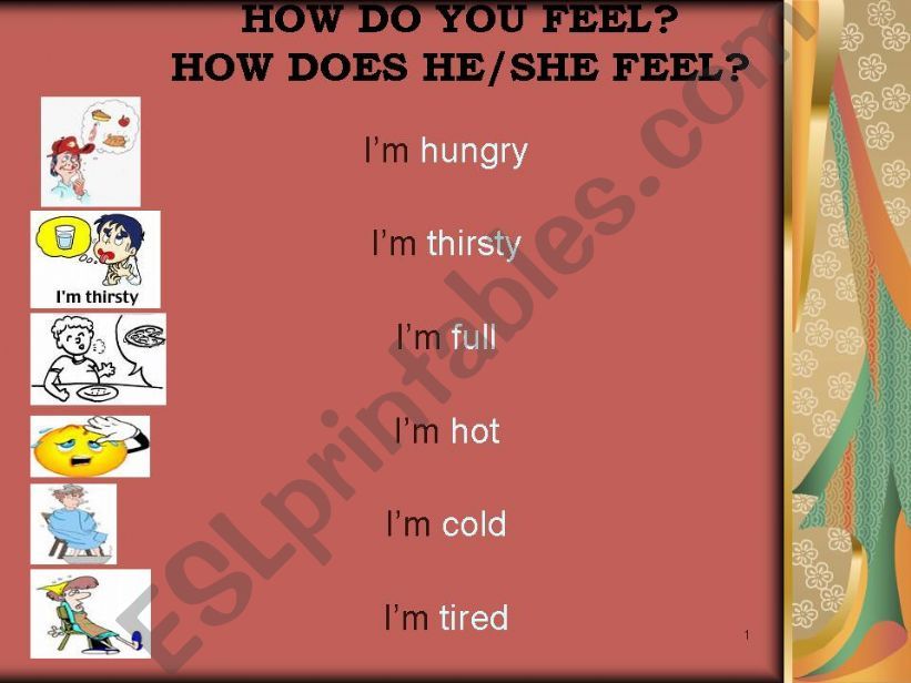 How does he/she feel? powerpoint