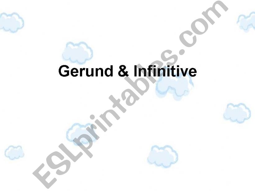 Gerund & infinitive powerpoint