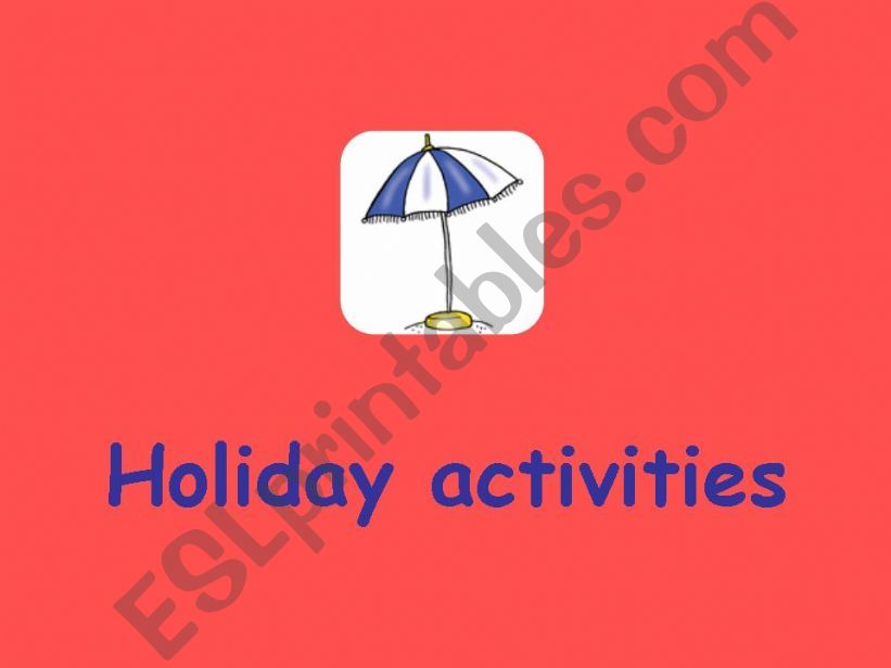 Holiday activities powerpoint