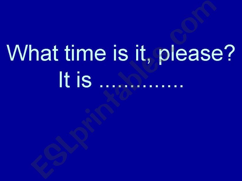 What time is it? powerpoint