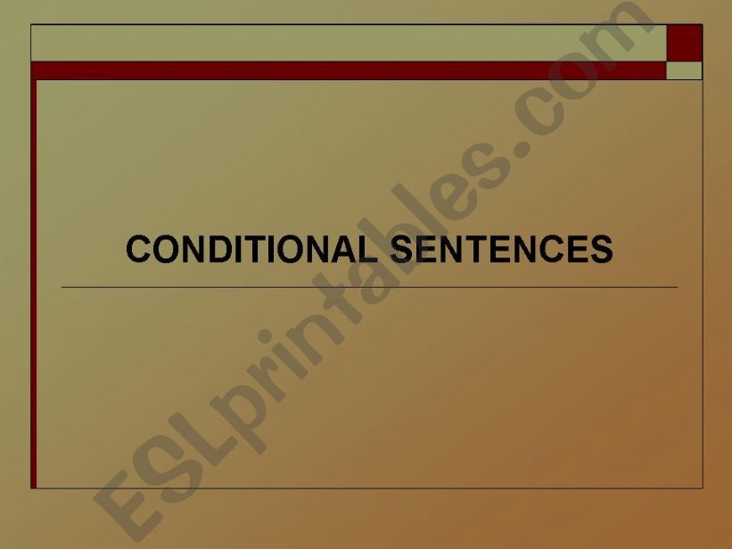 Conditional Sentences powerpoint