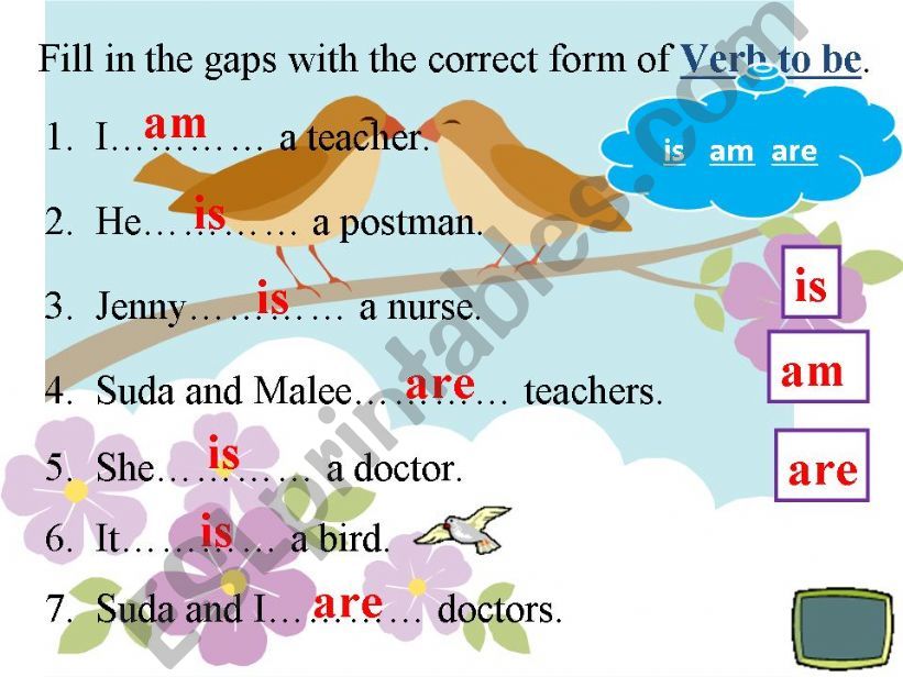 Verb to be  powerpoint
