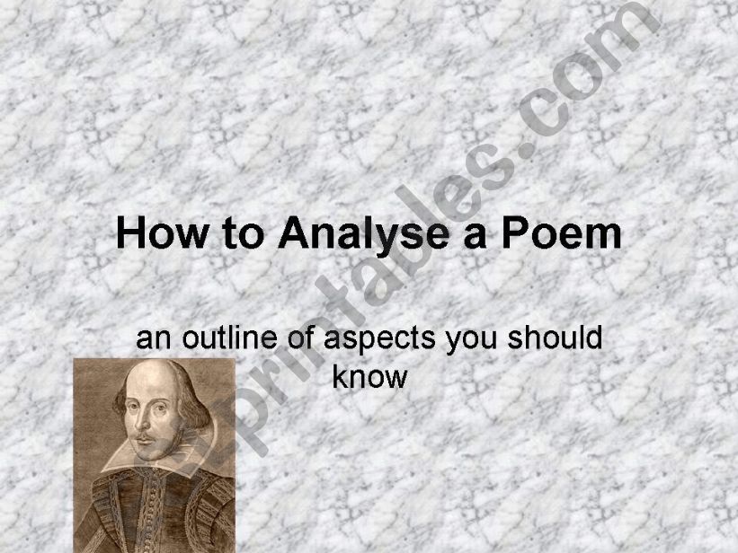 How to analyse a poem powerpoint