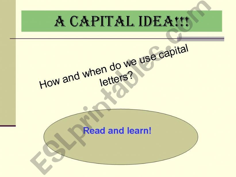 CAPITAL LETTERS powerpoint