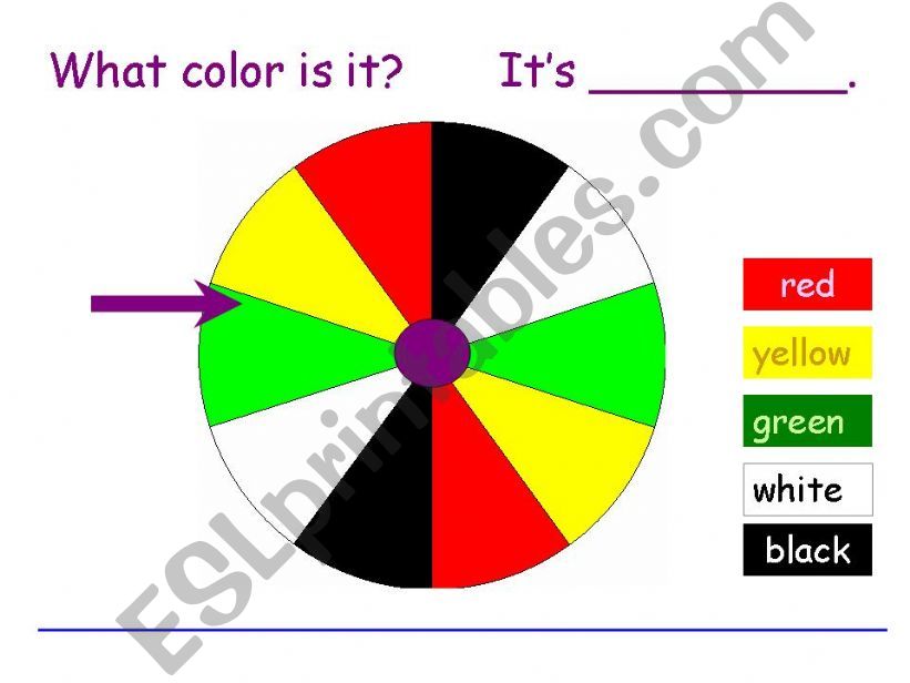 Colors--Spinning Wheel Game powerpoint