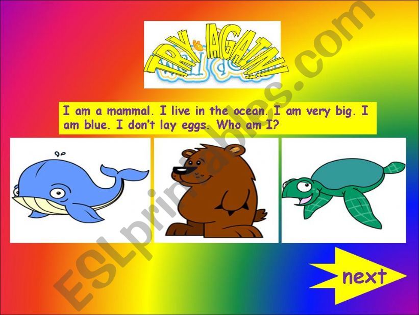 game-find the animals-part 3 powerpoint