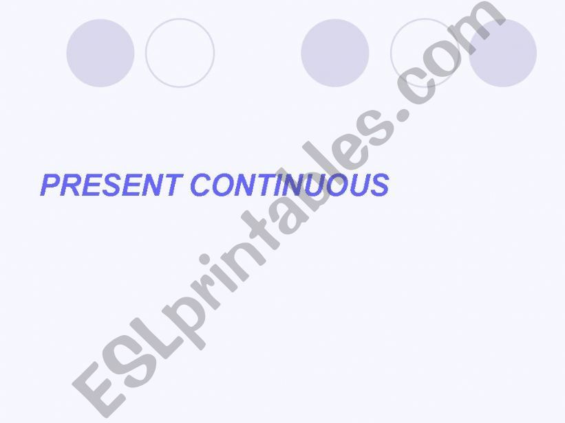 Present Continuous powerpoint