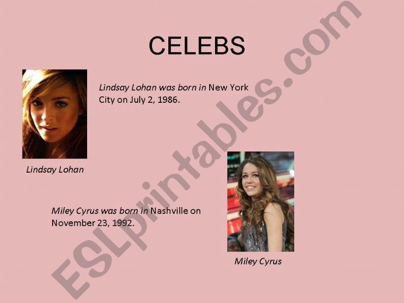 Celebs - Memory Game powerpoint