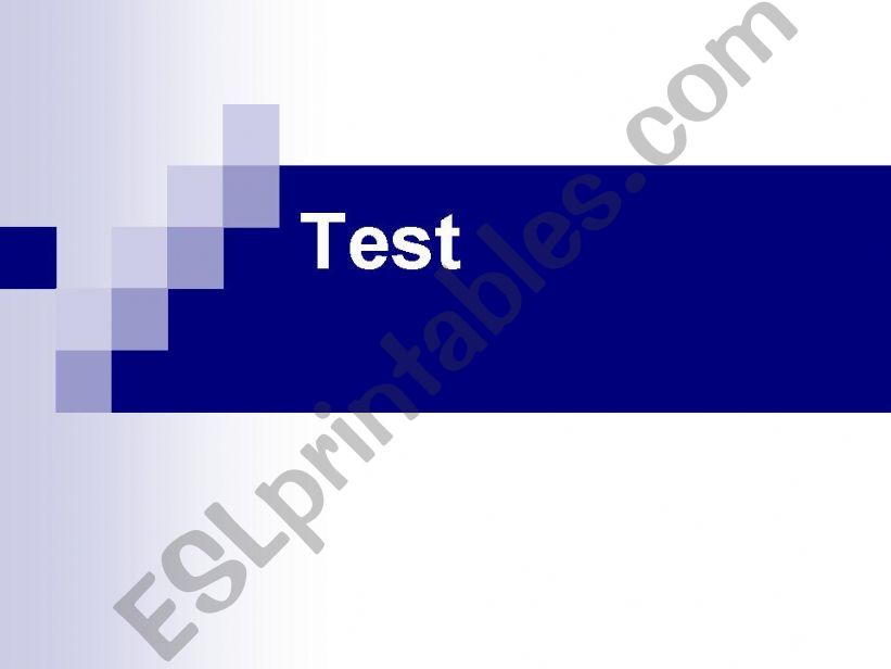 tenses test powerpoint