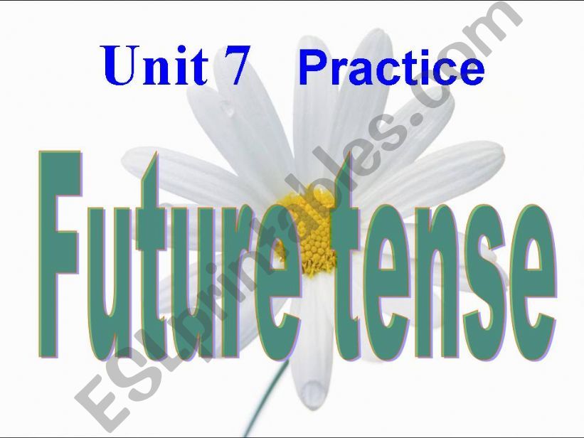 Future tenses- theory and practice