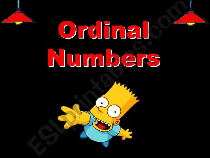 Ordinal Numbers powerpoint