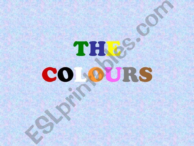 The colours powerpoint