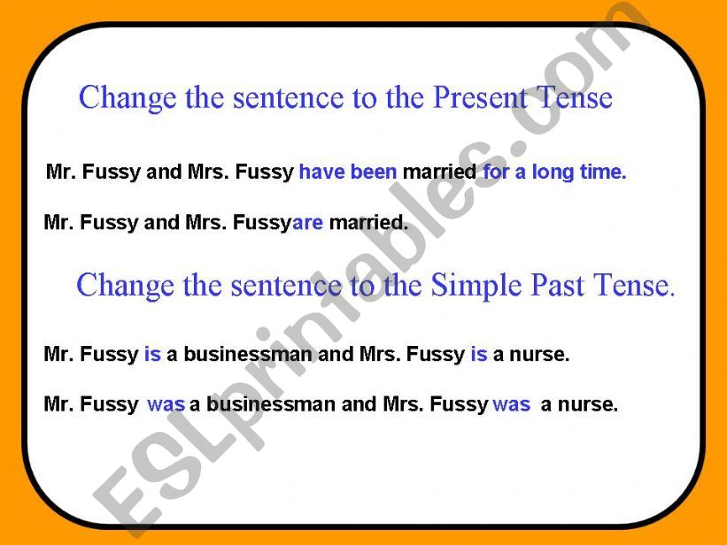 Grammar activity with exercises