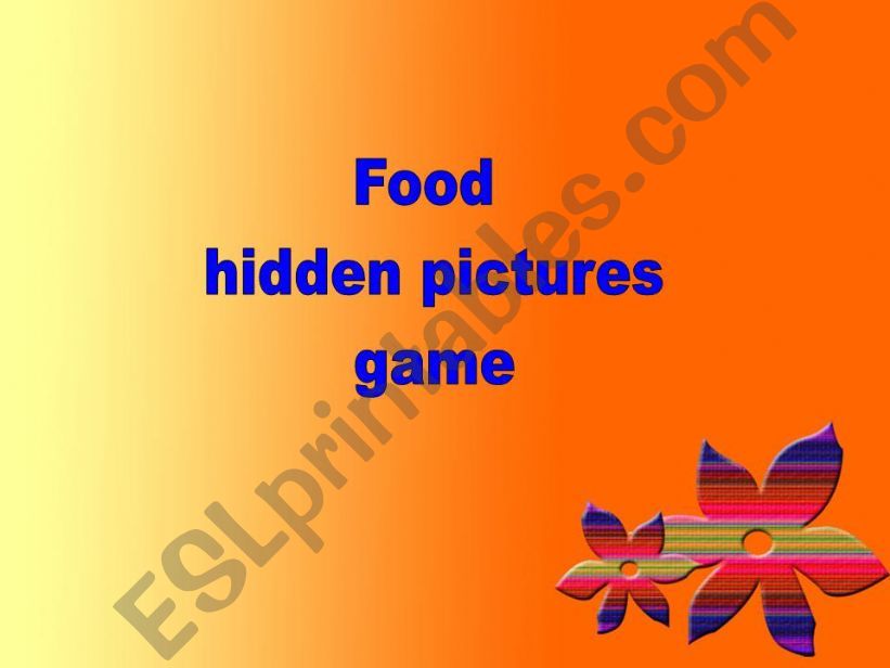 Food hidden pictures game powerpoint