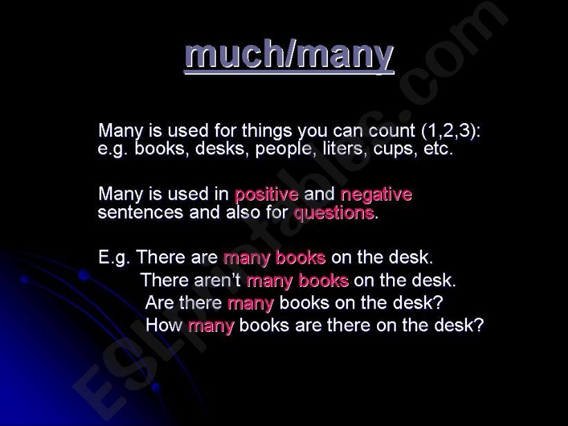 Much and Many powerpoint