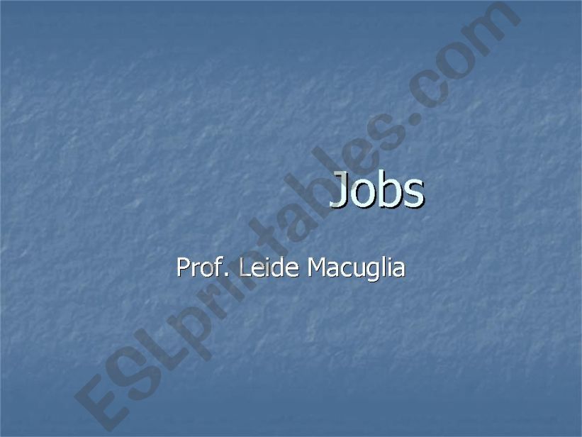 Jobs powerpoint