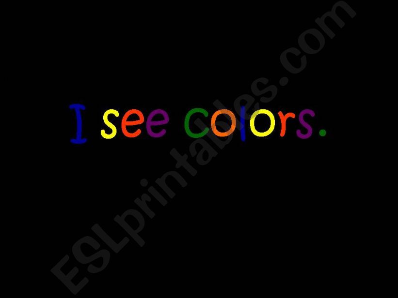 I see colours powerpoint