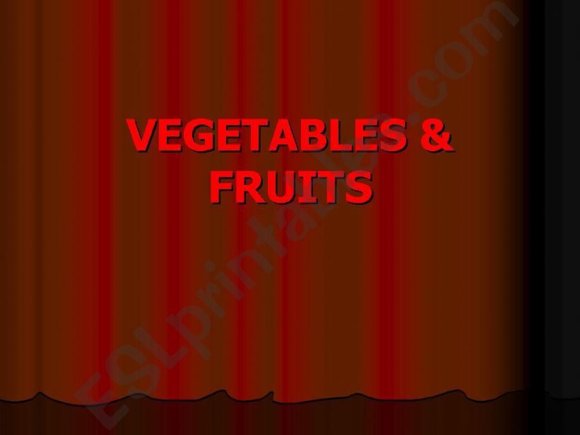 vegetables and fruits powerpoint