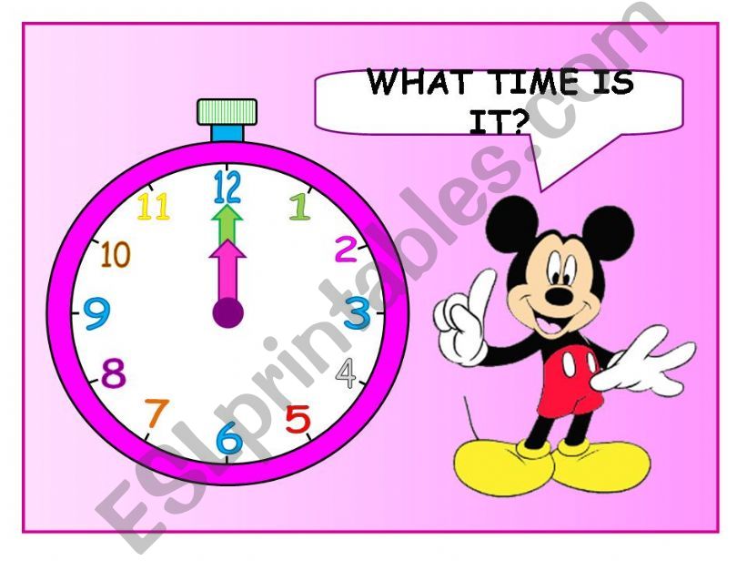 What time is it? (part 1 - 6 animated slides)