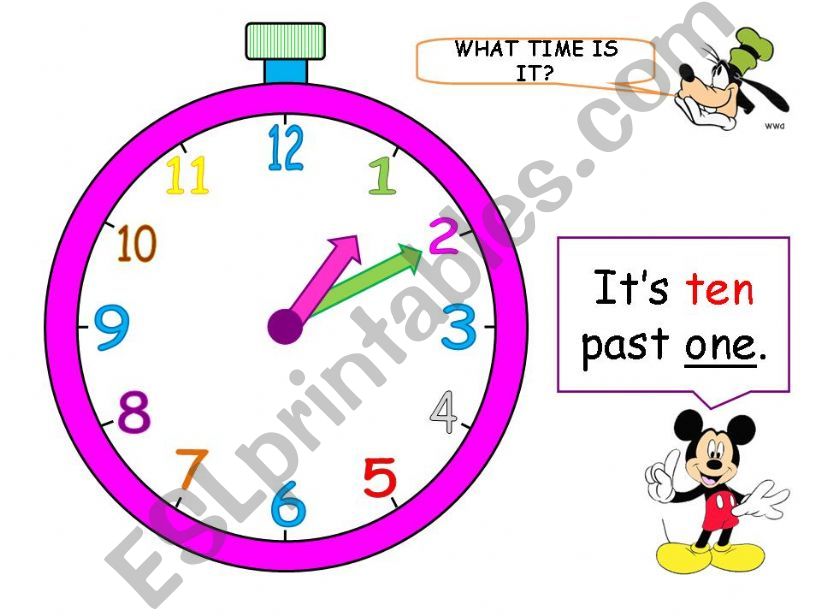 What time is it? (Part 2 - 11 animated slides)