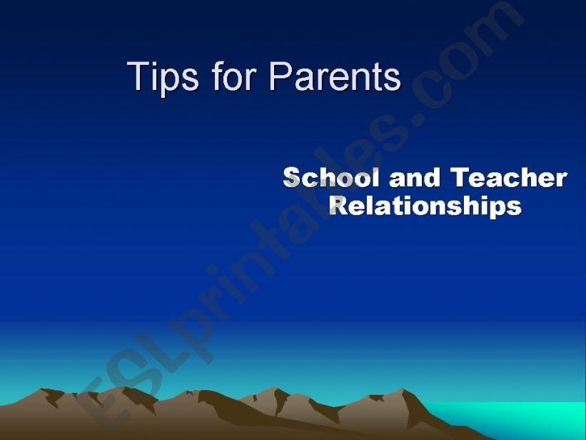 tips for parents powerpoint