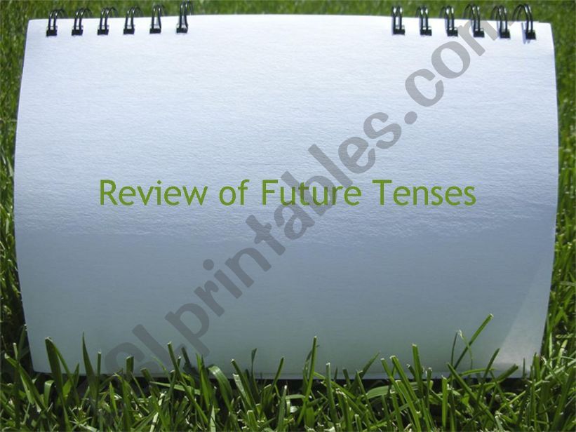 Review of Future Tenses powerpoint