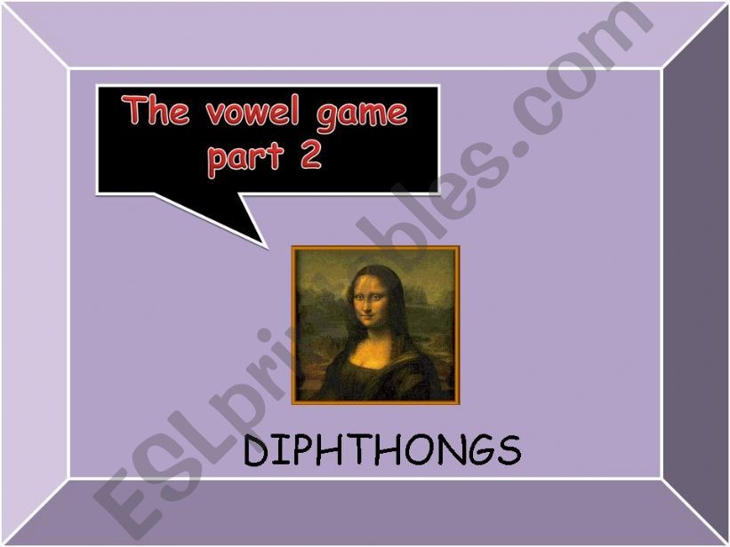THE PHONEME GAME PART 2 - DIPHTHONGS
