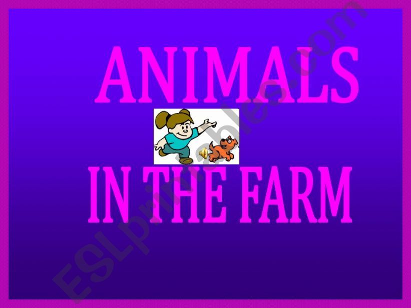 Animals in the farm with sound and music