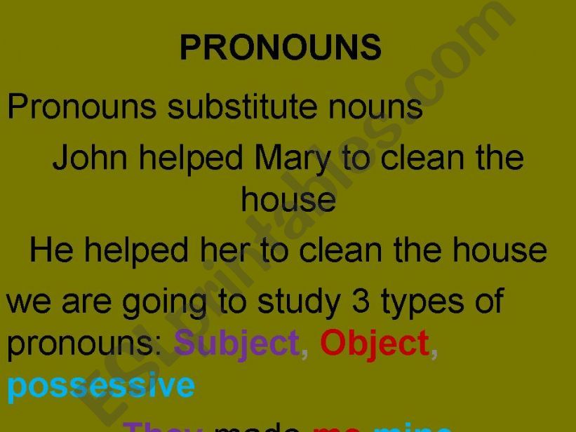 Pronouns powerpoint