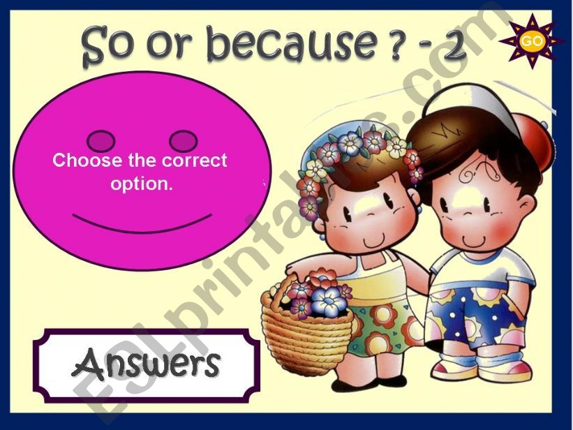 SO or BECAUSE? - GAME (2) powerpoint