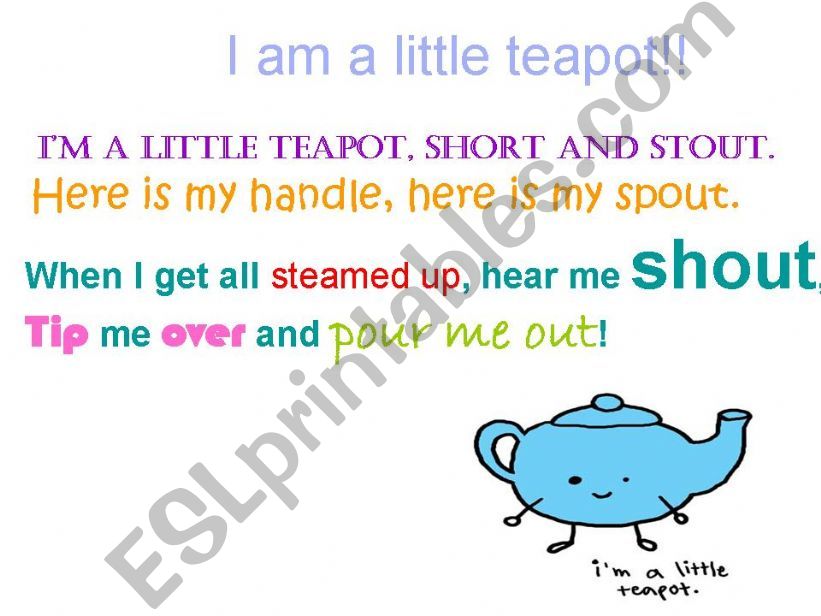 Im a little teapot! powerpoint