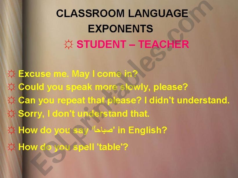Classroom language-1 powerpoint
