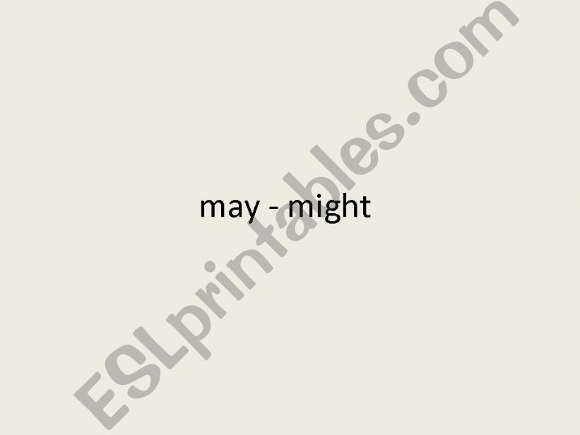 may - might powerpoint