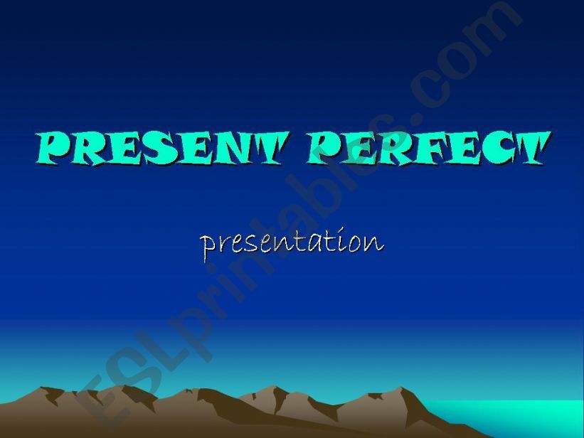 present perfect powerpoint