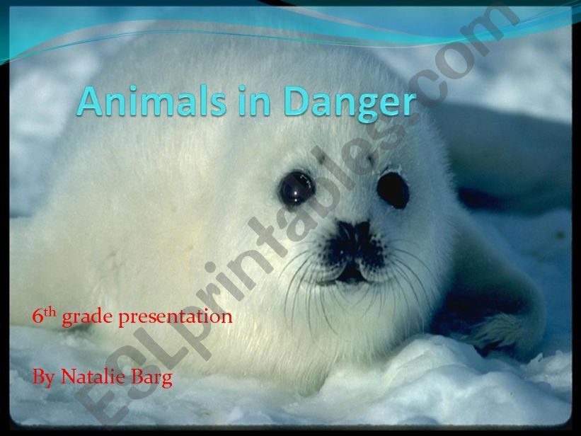 Animals in Danger powerpoint