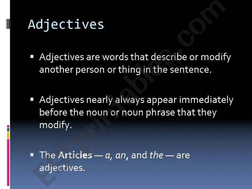 Adjectives powerpoint