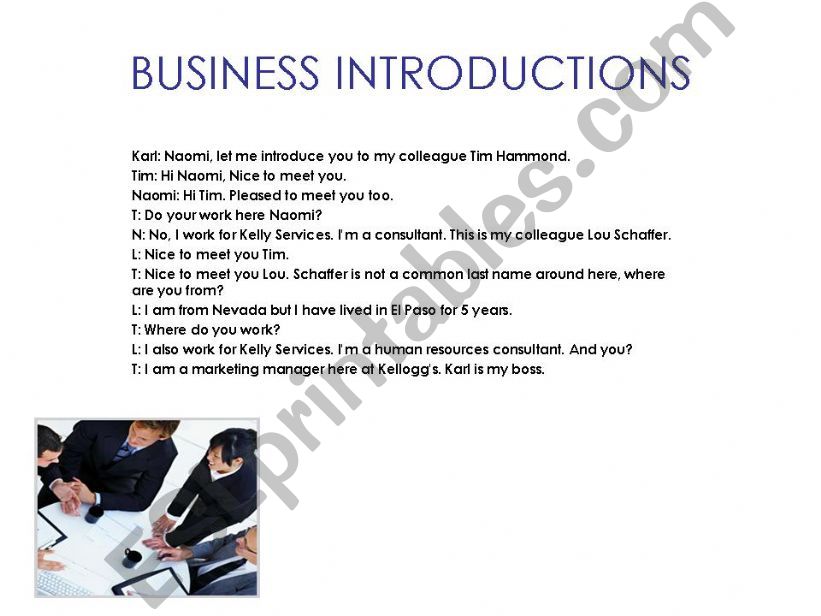 Business introductions powerpoint