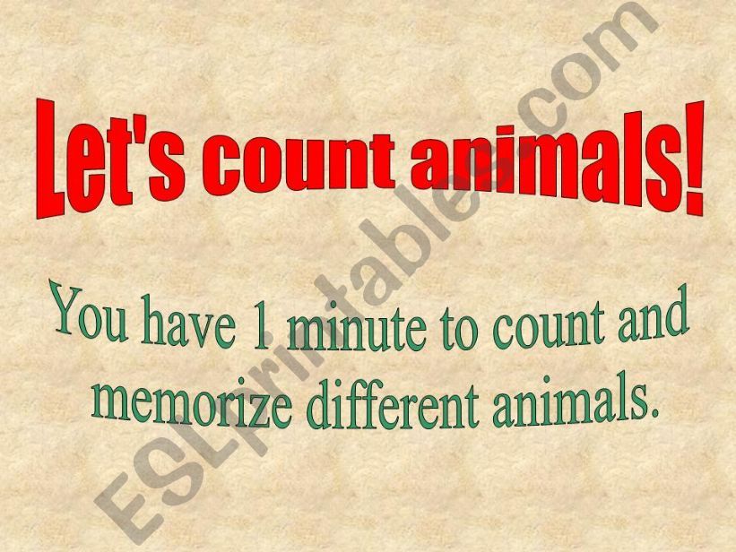 Counting Animals powerpoint