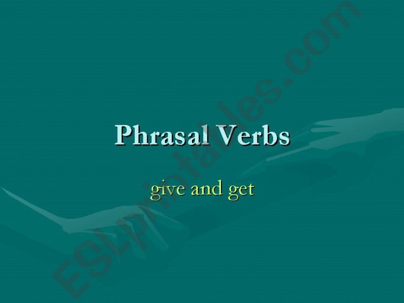 Phrasal verbs powerpoint