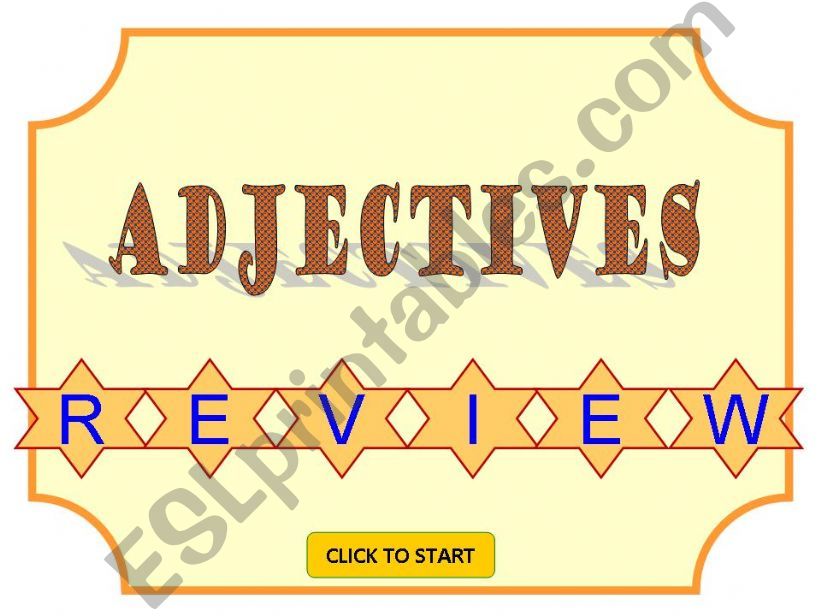 Adjectives Review powerpoint