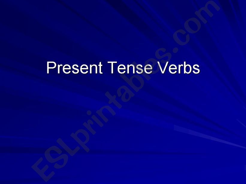 Present Tense Vebs powerpoint