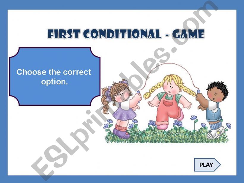 FIRST CONDITIONAL - GAME powerpoint