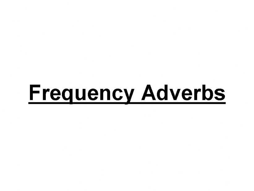 Frequency Adverbs powerpoint