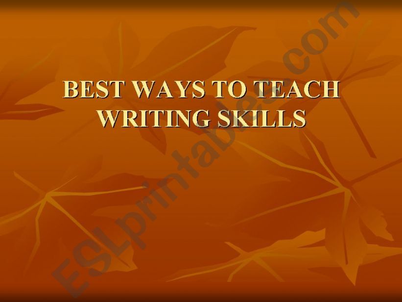 teaching writing powerpoint