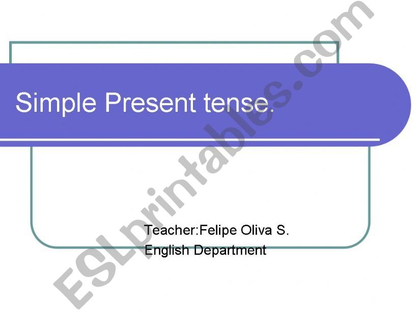 Simple Present Tense powerpoint