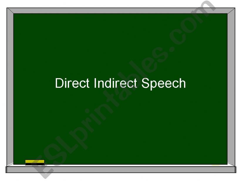 Direct Indirect Speech  powerpoint
